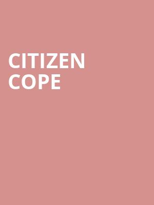 Citizen Cope, Wilbur Theater, Boston