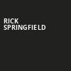 Rick Springfield, Shubert Theatre, Boston