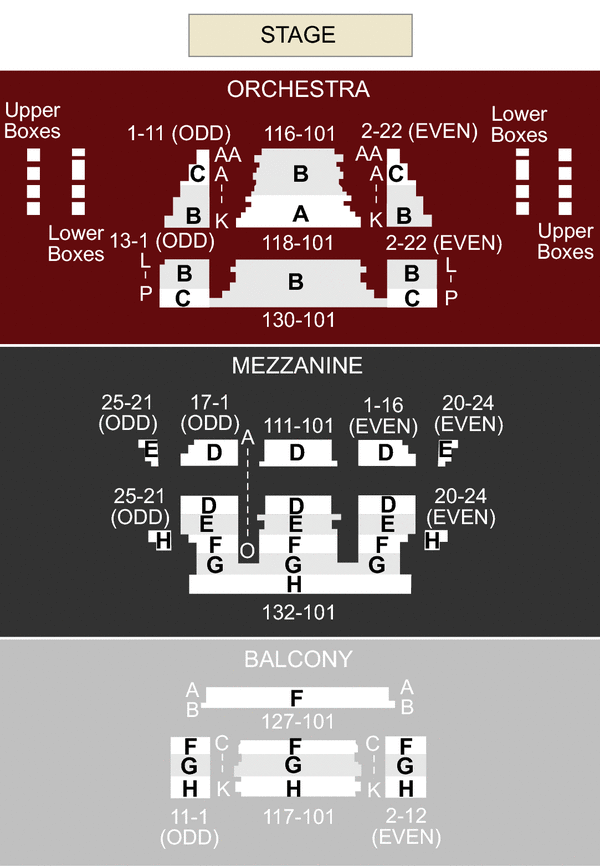 Majestic Theatre Broadway Seating Chart
